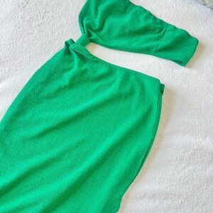SHEIN Green Asymmetrical Dress